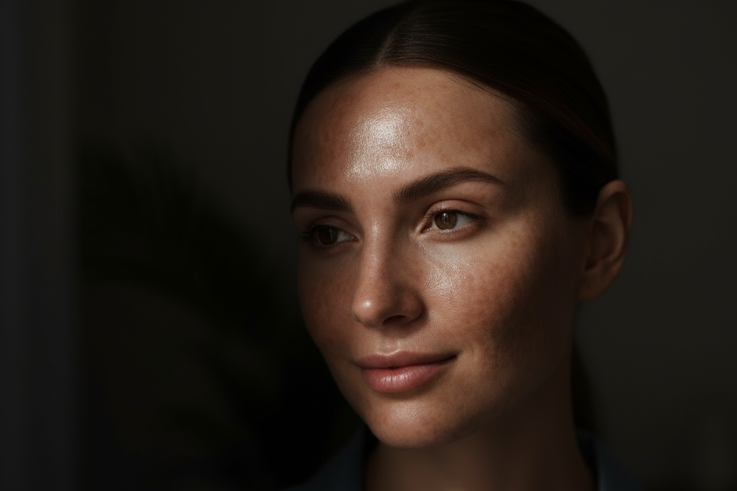 make the image dark and moody